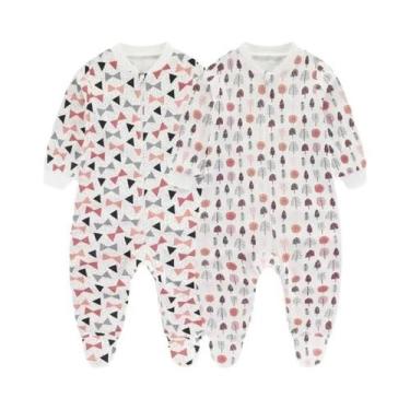 Imagem de Macacão De Manga Longa Com Zíper Para Bebês Meninos E Meninas De 0 a 1