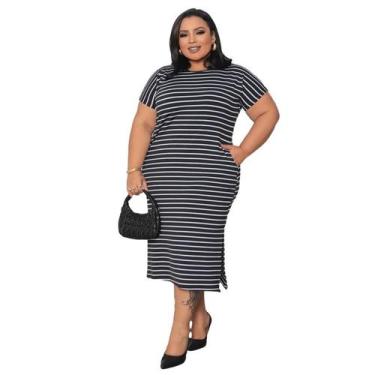 Imagem de Vestido Midi Evangelico Plus Size Soltinho Mid Moda Evangelica Moda Cr