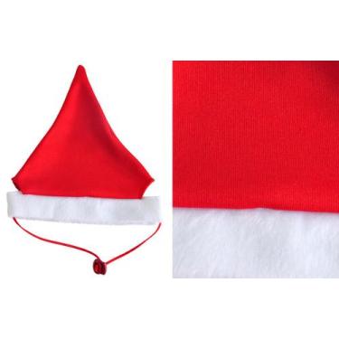 Imagem de Gorro de Natal para Cachorro e Gato Pet - Bichinho Chic, Vermelho, P