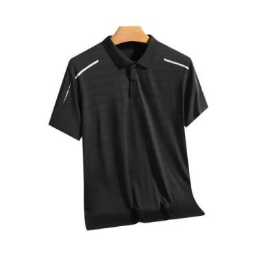 Imagem de Camisa Polo Feminina De Verão Em Seda Gelada, Secagem Rápida, Respiráv