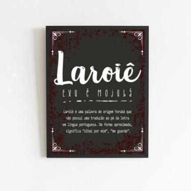 Imagem de Quadro Laroiê Significado 45X34Cm Preta