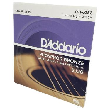 Imagem de Encordoamento Violão Aço 11-52 Daddario Phosphor Bronze Ej26