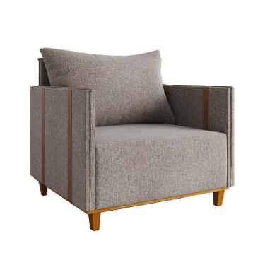 Imagem de Poltrona Viero Glamour, Linho, Kaki Durango