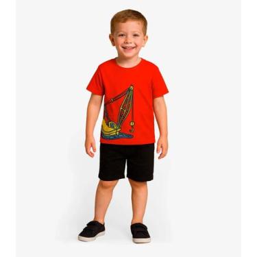 Imagem de Conjunto Infantil Camiseta com Bermuda Select Vermelho, 3, Vermelho