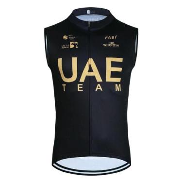 Imagem de Camisa De Ciclismo Masculina Dourada De Verão, Colete De Ciclismo UAE,