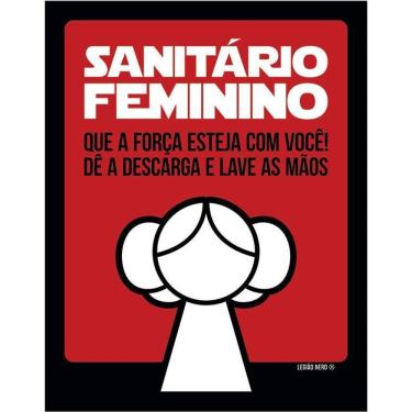 Imagem de Placa De Banheiro Feminino - Princesa Rebelde  36X46 
