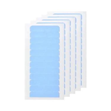 Imagem de Fita Adesiva Dupla Face Para Extensão De Cabelo Azul 60 120 240un. Aba