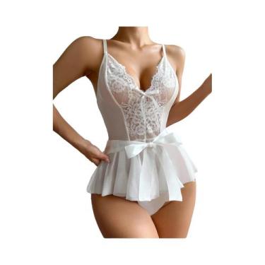 Imagem de Conjunto De Pijama De Renda Feminino S-XL Sexy Confortável Casual Roup