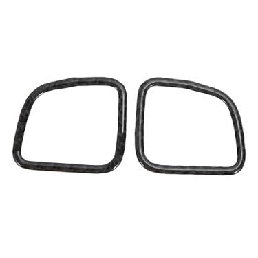 Imagem de VekAuto Moldura de cobertura de ventilação de saída de ar condicionado para Cadillac CTS 2008-2013 Painel de instrumentos (frente esquerda frontal direita) fibra de carbono preto 2 peças