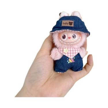 Imagem de Conjunto De Roupas Para Boneca Labubu V4 De 10cm: Calças Com Alças, Ba