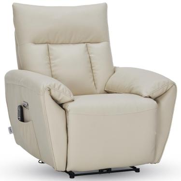 Imagem de Poltrona Do Papai Reclinável Elétrica Com Massagem E Aquecimento Velutti L07 Couríssimo Bege - Lyam