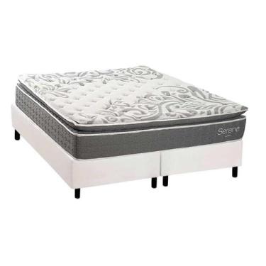 Imagem de Cama Box King + Colchão Molas Kappesberg Ensacadas Serene + Base CRC C