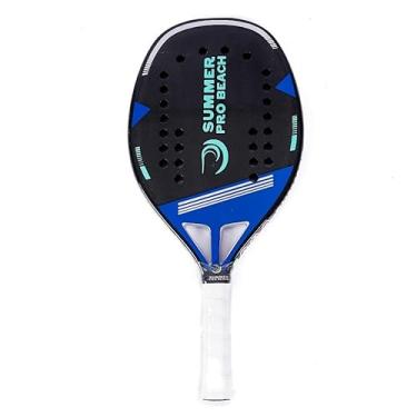 Imagem de Raquete de Beach Tennis Summer Pro Performance Azul e Verde Carbono 3k