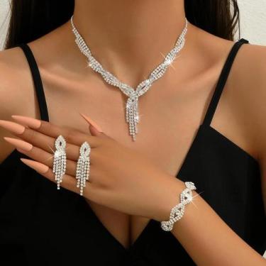 Imagem de Conjunto De Joias Femininas De Moda Com Corrente De Cobre, Colar De Bo