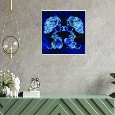 Imagem de Placa Decorativa Signo Gêmeos 30x42cm - Artsim Projetos Gráficos