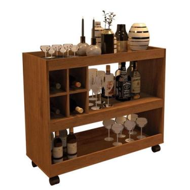 Imagem de Aparador Bar Com Adega 450, Caramelo - JB Bechara - OFERTAMO