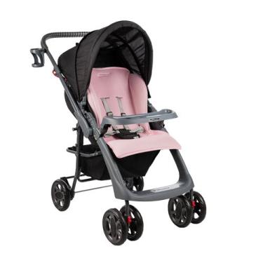 Imagem de Carrinho de bebê Rubi para passeio reclinável e dobrável com 5 posiçõe