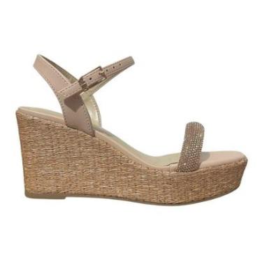 Imagem de Sandália Anabela Feminino Via Marte 188-008-01 Bege-Feminino
