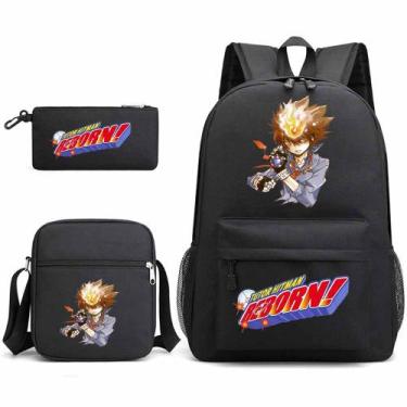 Imagem de Conjunto de mochilas Hitmans Reborns Sawadas Tsunayoshis Anime School 
