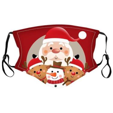 Imagem de Máscara facial Feliz Natal, respirável, de algodão reutilizável - Yiwe