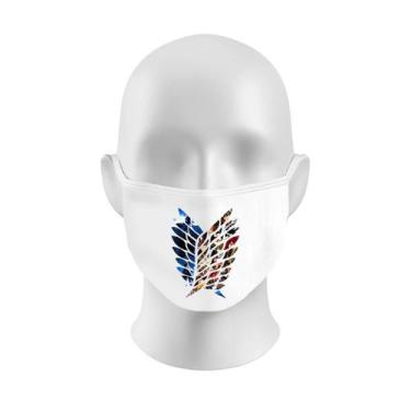 Imagem de Máscara facial Titan 3D Print Anime de algodão lavável reutilizável - 