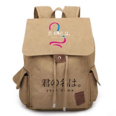 Imagem de Mochila Your Name Kids School Bag com impressão 3D de algodão e poliés