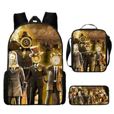 Imagem de Conjunto de mochilas Titans Clocks para crianças e escolas, 3 unidades