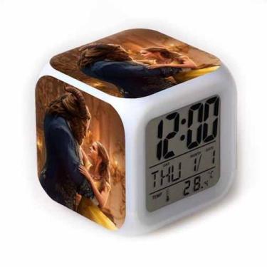 Imagem de Despertador digital LED Beautys Beasts Square 8x8x8cm - Yiweisai