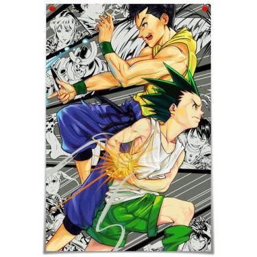 Imagem de Pintura artística de parede em tela Hunters Gons Freecss Anime 40x60cm