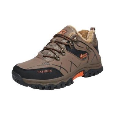 Imagem de Tênis De Caminhada Masculinos Em Couro Suede, Antiderrapantes E Respir