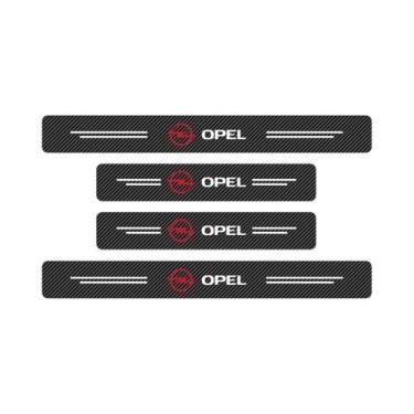 Imagem de Adesivos De Fibra De Carbono À Prova D'água Para Porta De Carro, 4 Peç