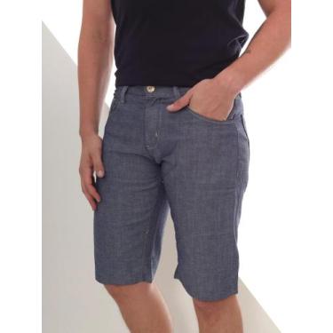 Imagem de Bermuda Masculina Jeans Algodão Premium Moda Causal - Sem Marca, Lavag