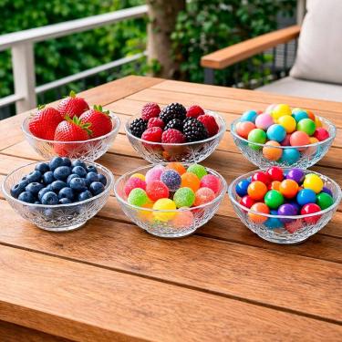 Imagem de Jogo Tigelas Bowl Sorvete Sobremesa Vidro De 180ml Kit 6pçs