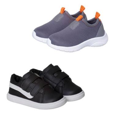Imagem de Kit 2 Tenis Infantil Slip On Menino Elastico Ajuste Leve - Genérica, G