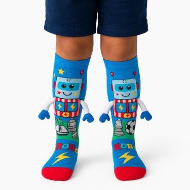 Imagem de Meia Maluca Infantil 3d Personagens Colorida Cano Alto Top - UNIVERSO 