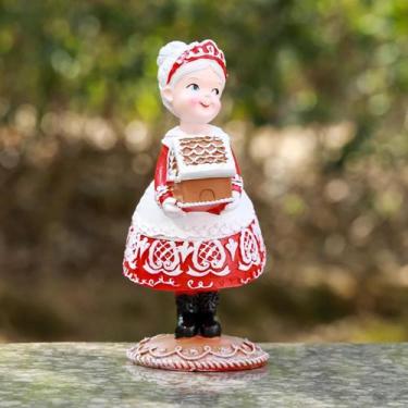 Imagem de Decoração de Natal em Resina - Casal com Caixas de Presente e Bolo, W3