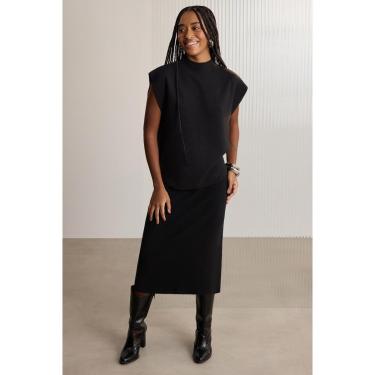 Imagem de Saia Midi Chá Lunender Em Tricô-Feminino