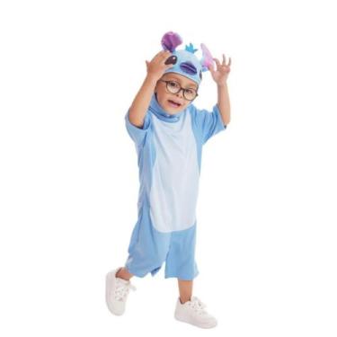 Imagem de Fantasia Infantil Stitch Disney  Azul Clássica, PP
