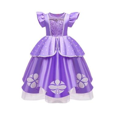 Imagem de Fantasia Infantil Sofia a Primeira: Vestido De Baile Fofo E Rodado Par