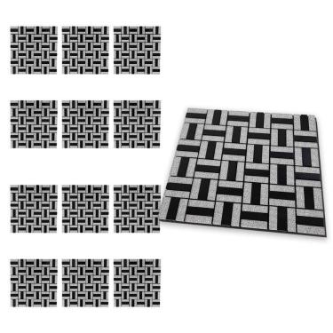 Imagem de Pastilha De Vidro Adesiva Kit 12 Uni Parede Banheiro Box Cozinha Sala Decorativa Moderna Reforma Facil Aplicacao