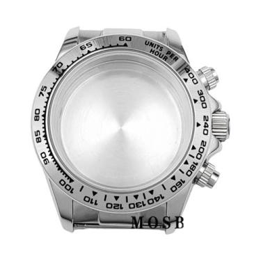 Imagem de Caixa De Relógio De Aço Inoxidável Sólido De 39mm Prata Dourada Com Pu