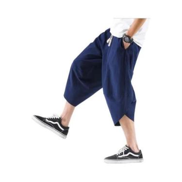 Imagem de Bermudas De Linho Masculinas Tamanho Grande 2024 Novo Estilo Chinês So