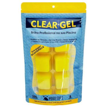 Imagem de Clear Gel Maresias 200g Clarificante Para Piscina água Cristalina