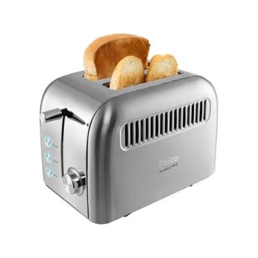Imagem de Torradeira Philco PTR02I 2 Fatias 6 Níveis de - Tostagem, Prata, 220V