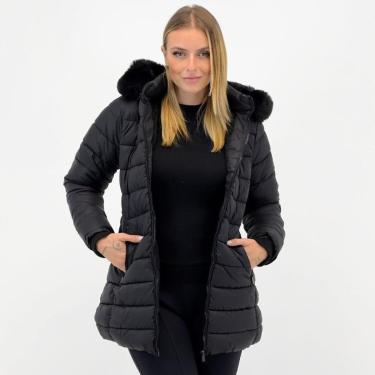 Imagem de Jaqueta Blue Rose Nylon com Capuz Alongada Feminina-Feminino