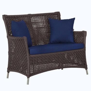 Imagem de 1 Sofá área Externa Igapó Alumínio Fendi Corda Náutica E10 Marrom