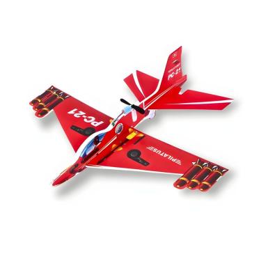 Imagem de Avião Planador de Brinquedo com Motor a Bateria Recarregável Voo de 15 a 20 Segundos Branco Utimix