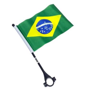 Imagem de KIT 6 Bandeiras Brasil Tecido Poliéster Para Moto E Bicicleta Copa Do 