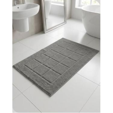 Imagem de Toalha de Piso Teka Lucca Cinza 46x70cm 100% Algodão Antiderrapante Al