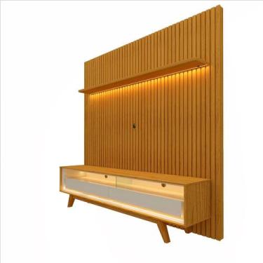 Imagem de Rack com Painel Ripado para TV até 75 Polegadas com LED 100% MDF 184cm